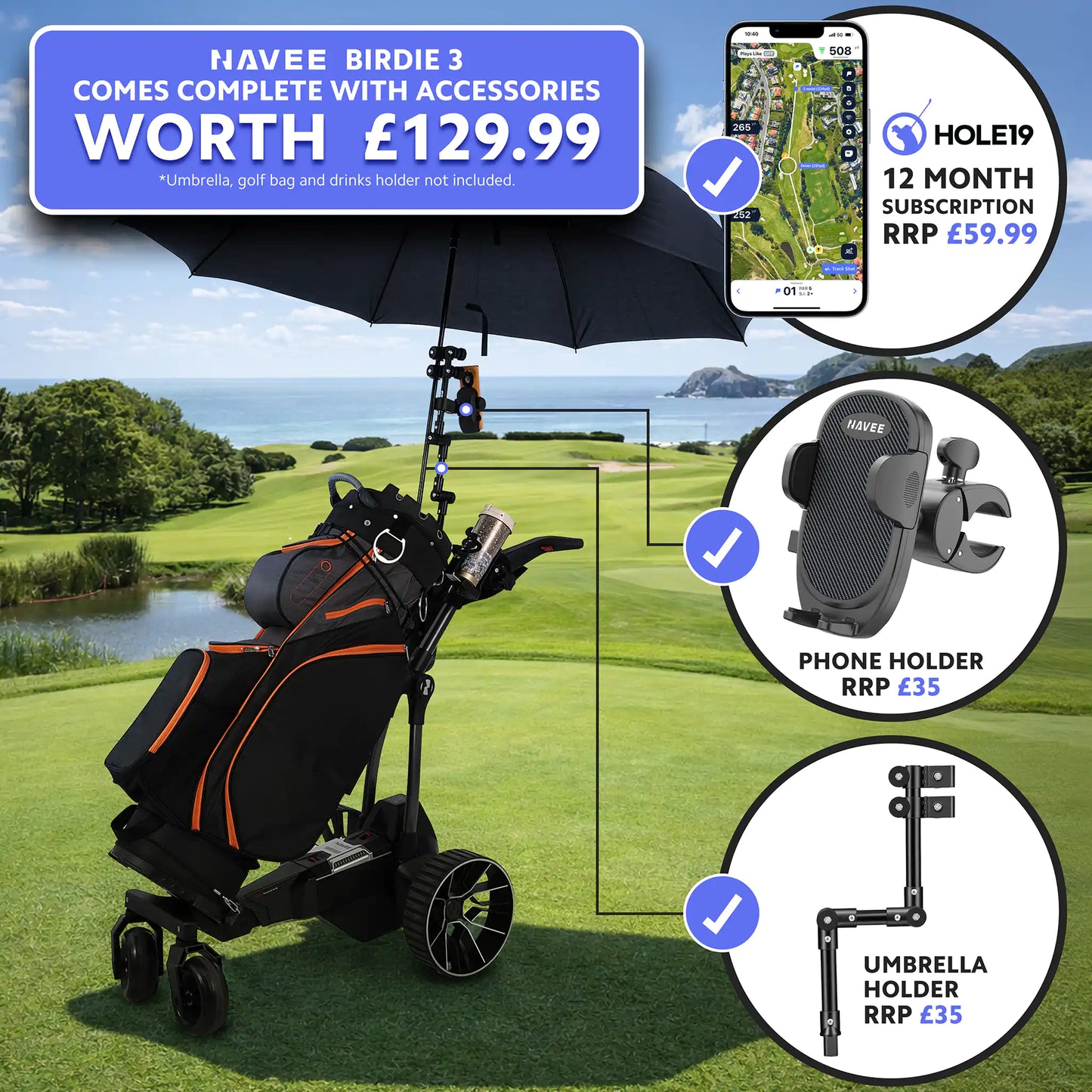 Birdie 3 - Electric Golf Trolley