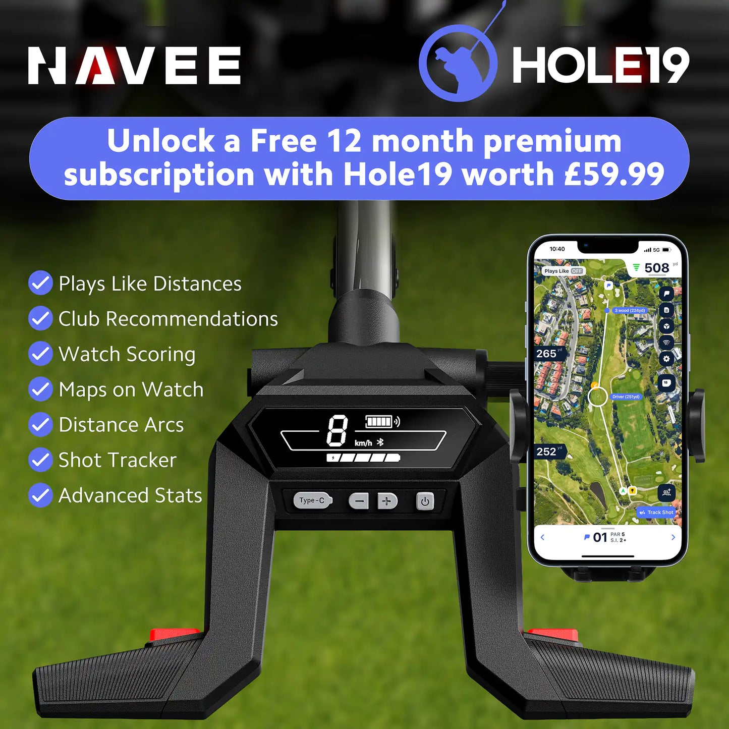 Birdie 3X - Electric Follow Golf Trolley